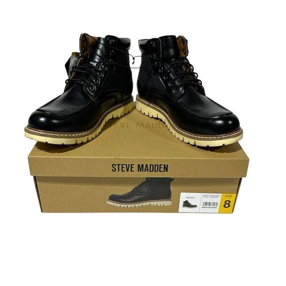 Steve Madden Men's Bleeker Boot Color Black Size 8 - Picture 12 of 14